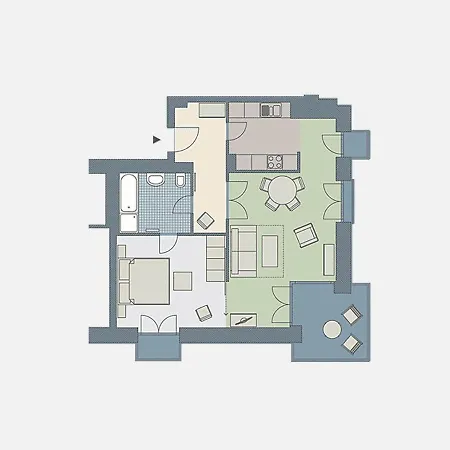 Kaiservillen - Mit 1 Schlafzimmer Und Balkon D211 Apartament *